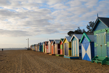 The famous beach house at Brighton Beach, Melbourne, Australia