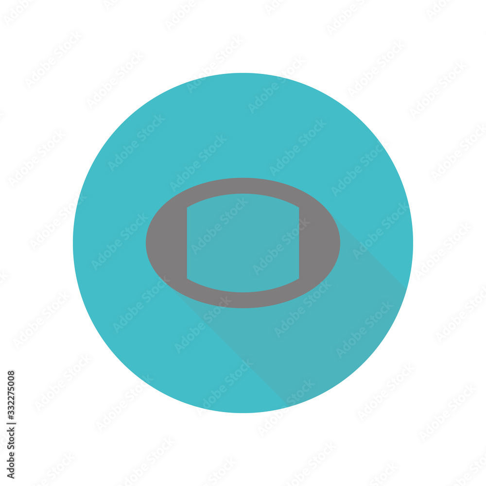 Aufkleber music note long shadow icon. simple glyph, flat vector of web icons for ui and ux, website or mobile