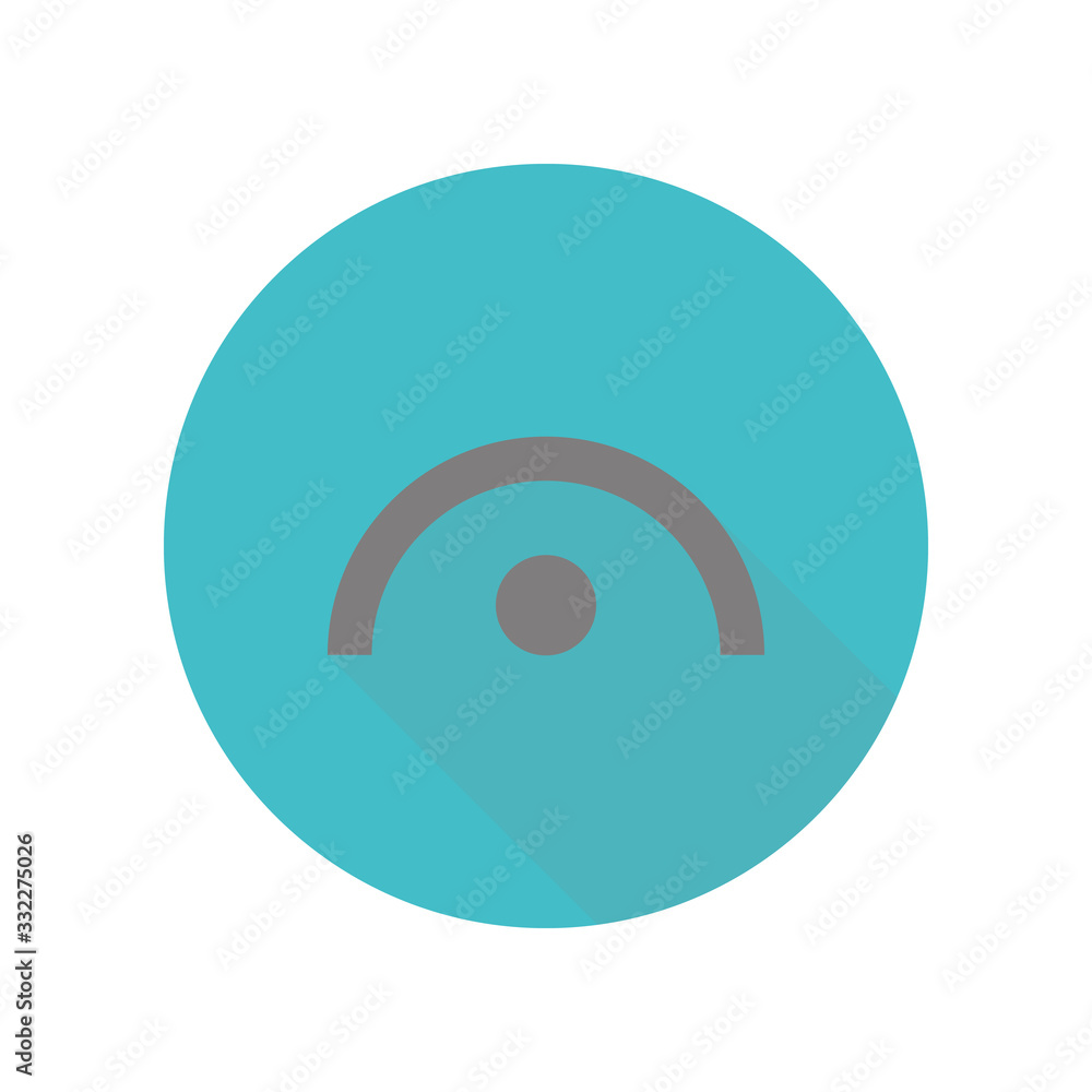 Poster music note long shadow icon. simple glyph, flat vector of web icons for ui and ux, website or mobile