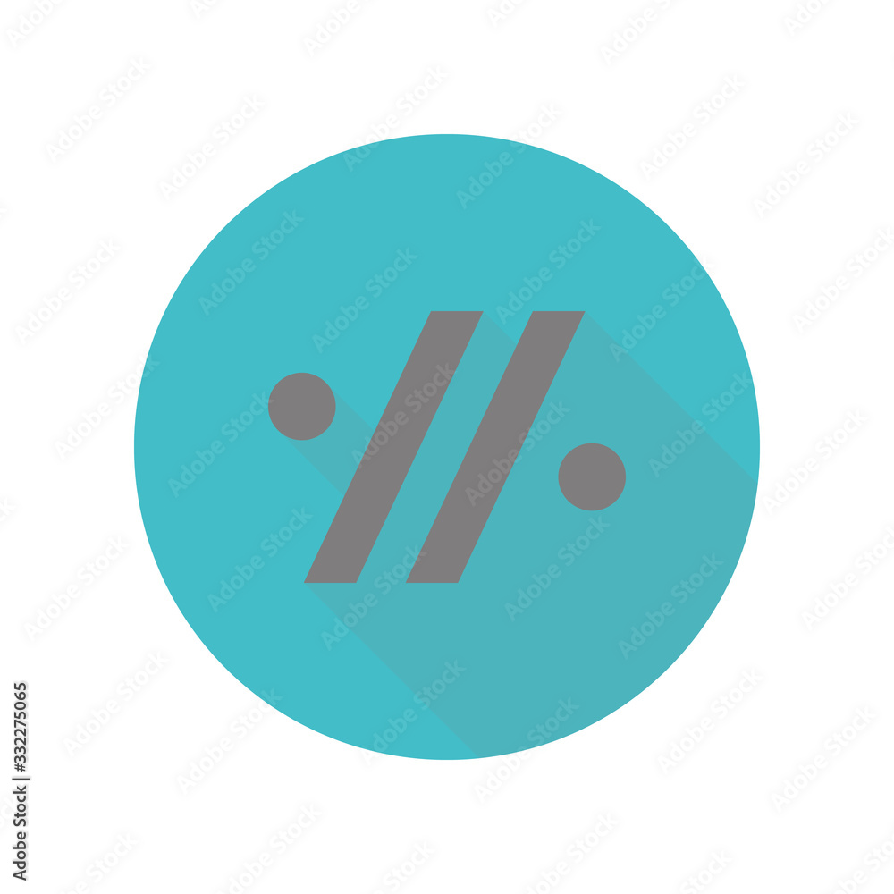 Poster music note long shadow icon. simple glyph, flat vector of web icons for ui and ux, website or mobile