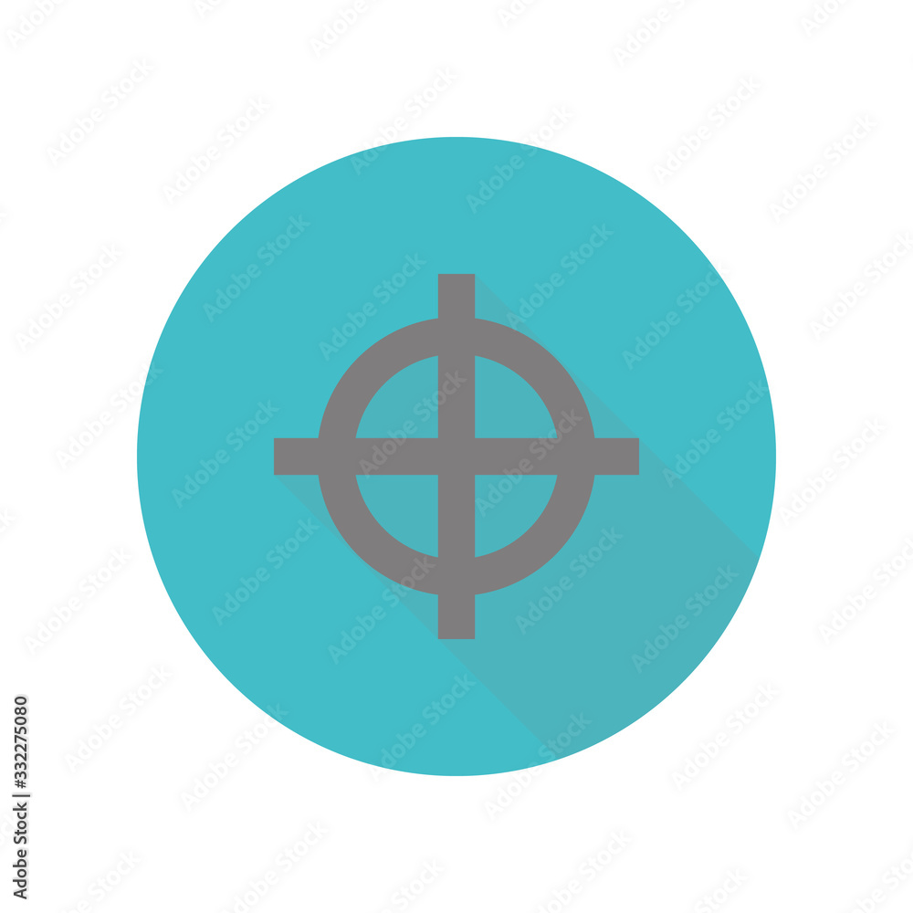 Poster music note long shadow icon. simple glyph, flat vector of web icons for ui and ux, website or mobile