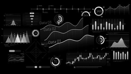 Business infographics elements with alpha channel