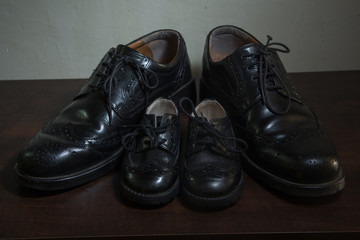 pair of black shoes