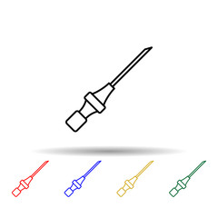 Catheter multi color icon. Simple thin line, outline vector of blood donation icons for ui and ux, website or mobile application