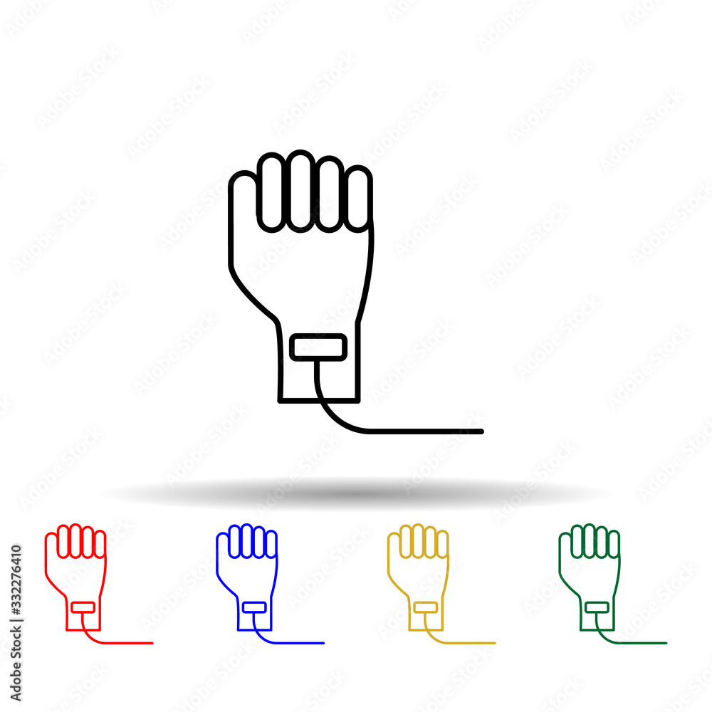 Poster blood transfusion multi color icon. simple thin line, outline vector of blood donation icons for ui 