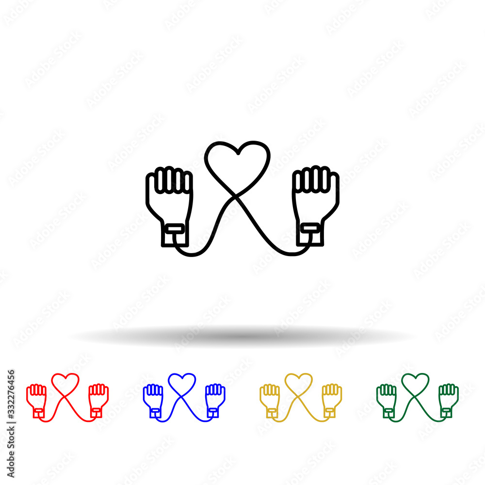 Poster blood transfusion multi color icon. simple thin line, outline vector of blood donation icons for ui 