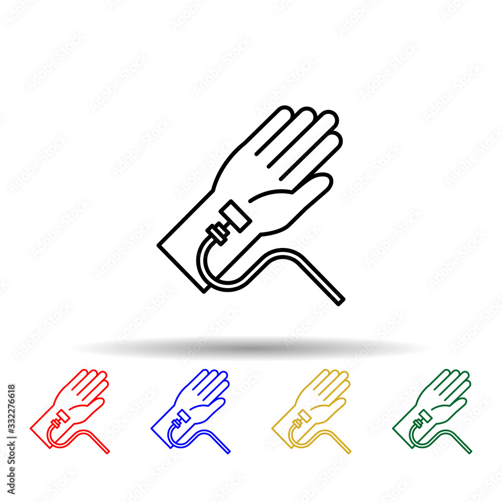 Poster blood transfusion multi color icon. simple thin line, outline vector of blood donation icons for ui 