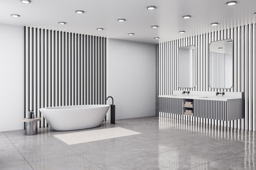 Luxury white bathroom interior