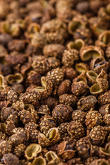 fragrant Sichuan pepper on white acrylic background