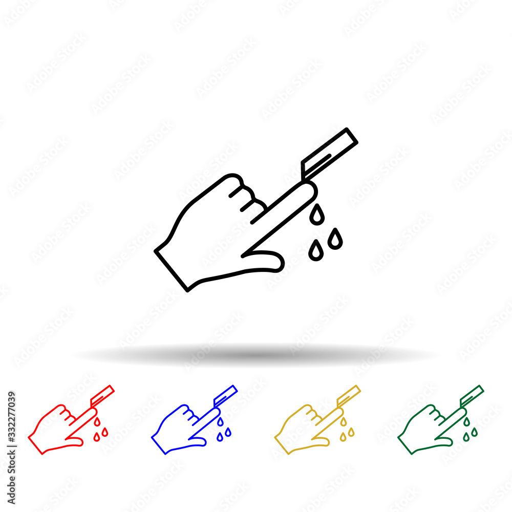 Aufkleber phone multi color icon. simple thin line, outline vector of blood donation icons for ui and ux, webs