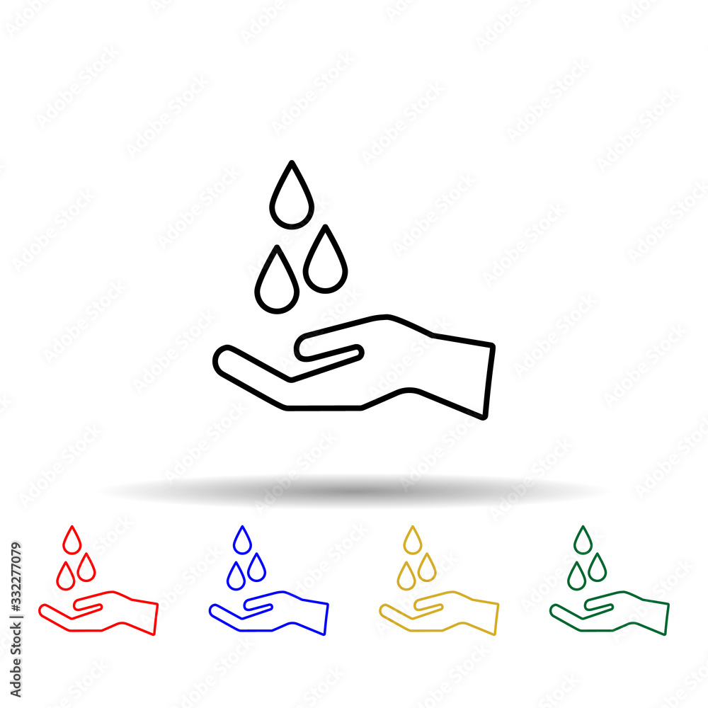 Poster solidarity multi color icon. simple thin line, outline vector of blood donation icons for ui and ux,