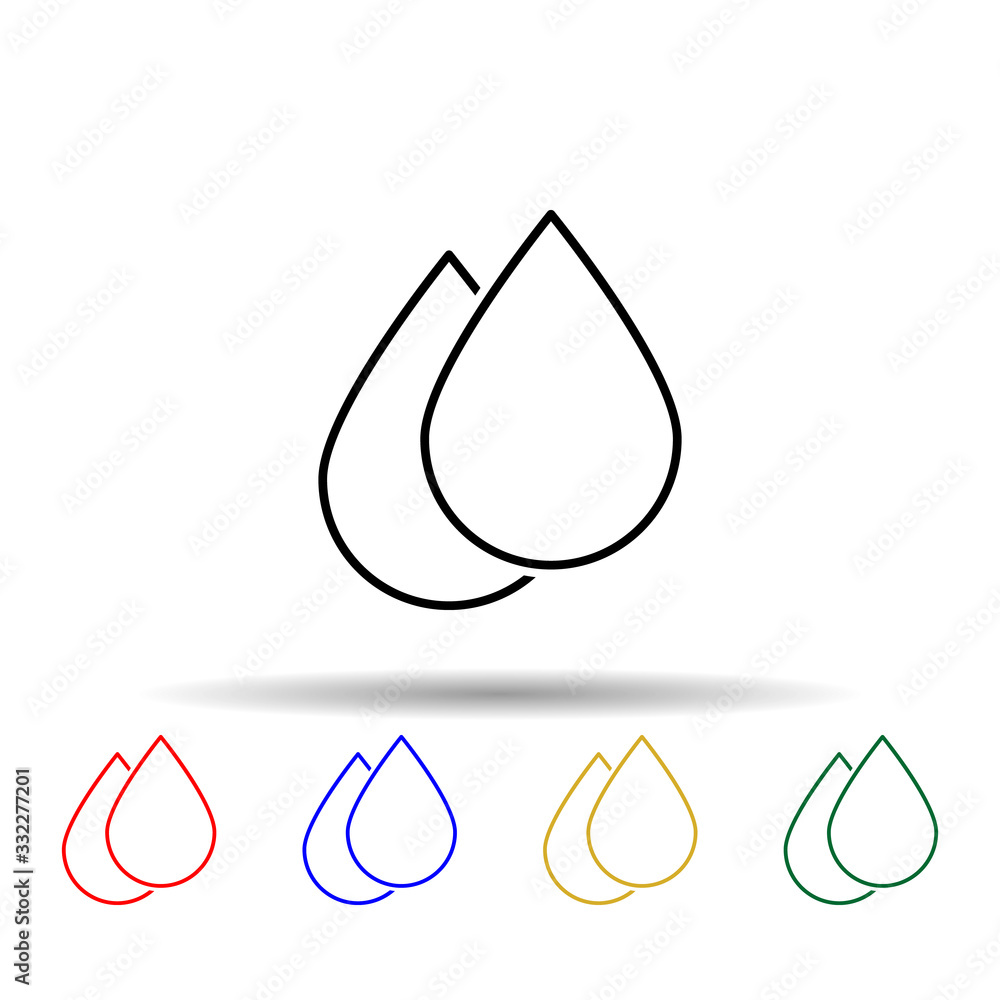 Aufkleber blood drop multi color icon. simple thin line, outline vector of blood donation icons for ui and ux,