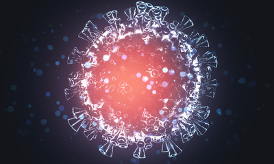 Red coronavirus 2019-nCov.
