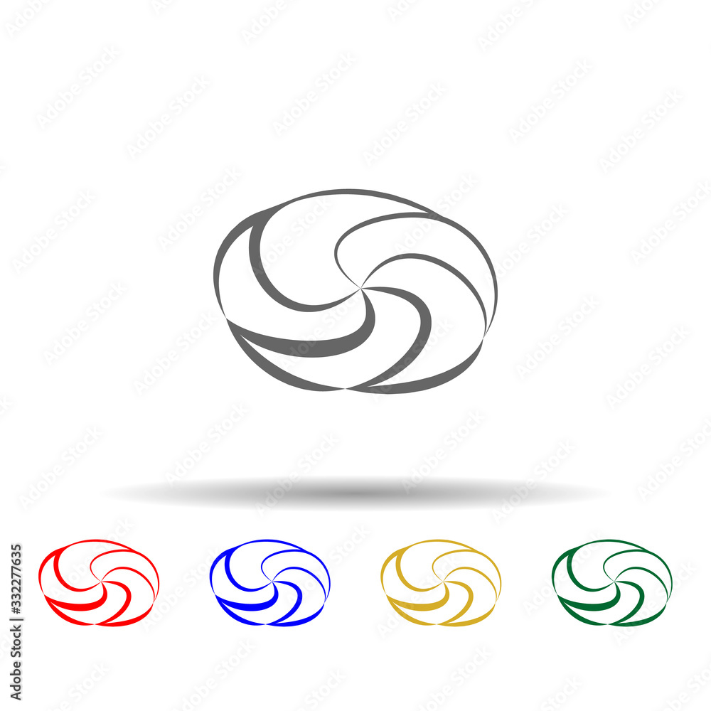 Poster kaiser roll, bread hand drawn multi color icon. simple thin line, outline vector of blood donation i