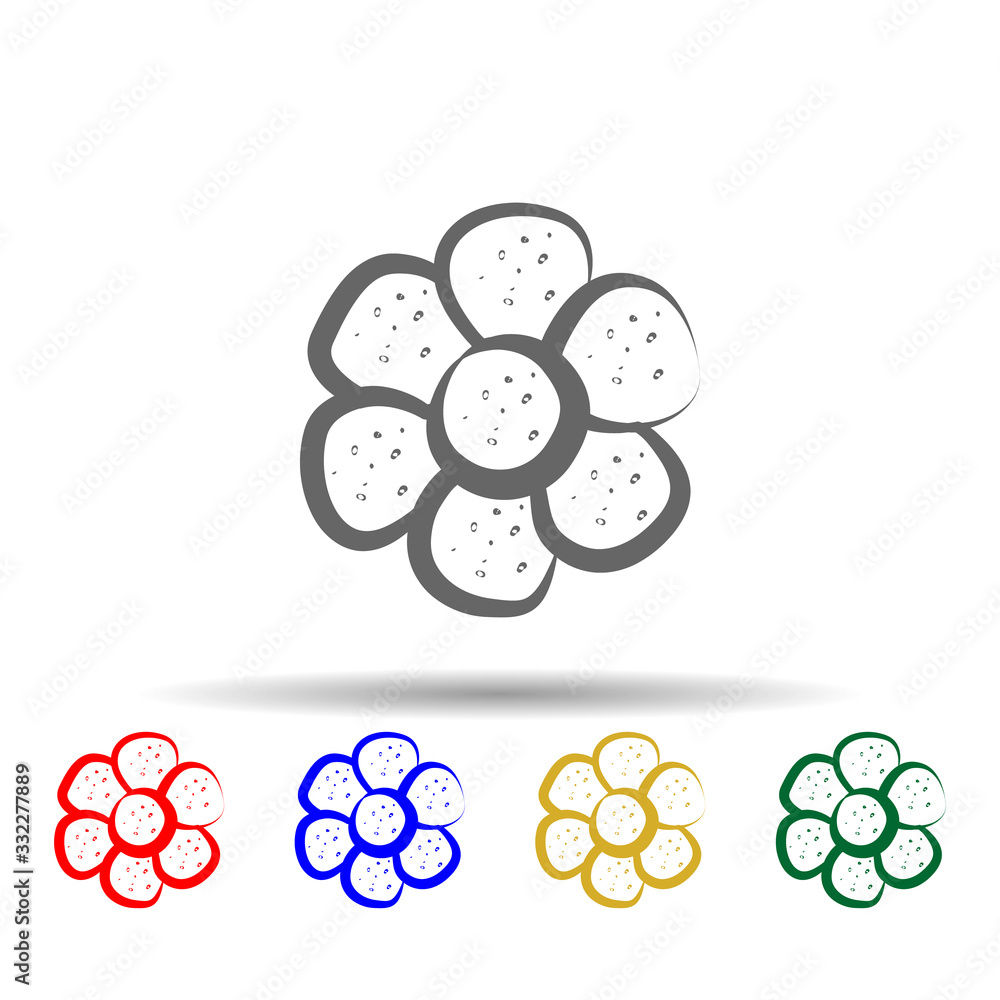 Poster rolls, bread hand drawn multi color icon. simple thin line, outline vector of blood donation icons f