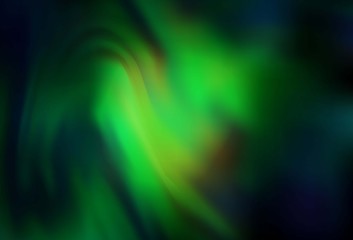 Dark Green vector blurred shine abstract template.