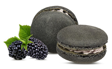 Macaroon isolated on white background with clipping path