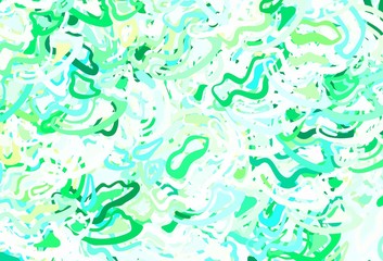 Light Blue, Green vector template with chaotic shapes.