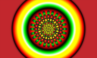 illustration image graphic of abstract background. Circular ornament design element. Modern Decorative floral color mandala