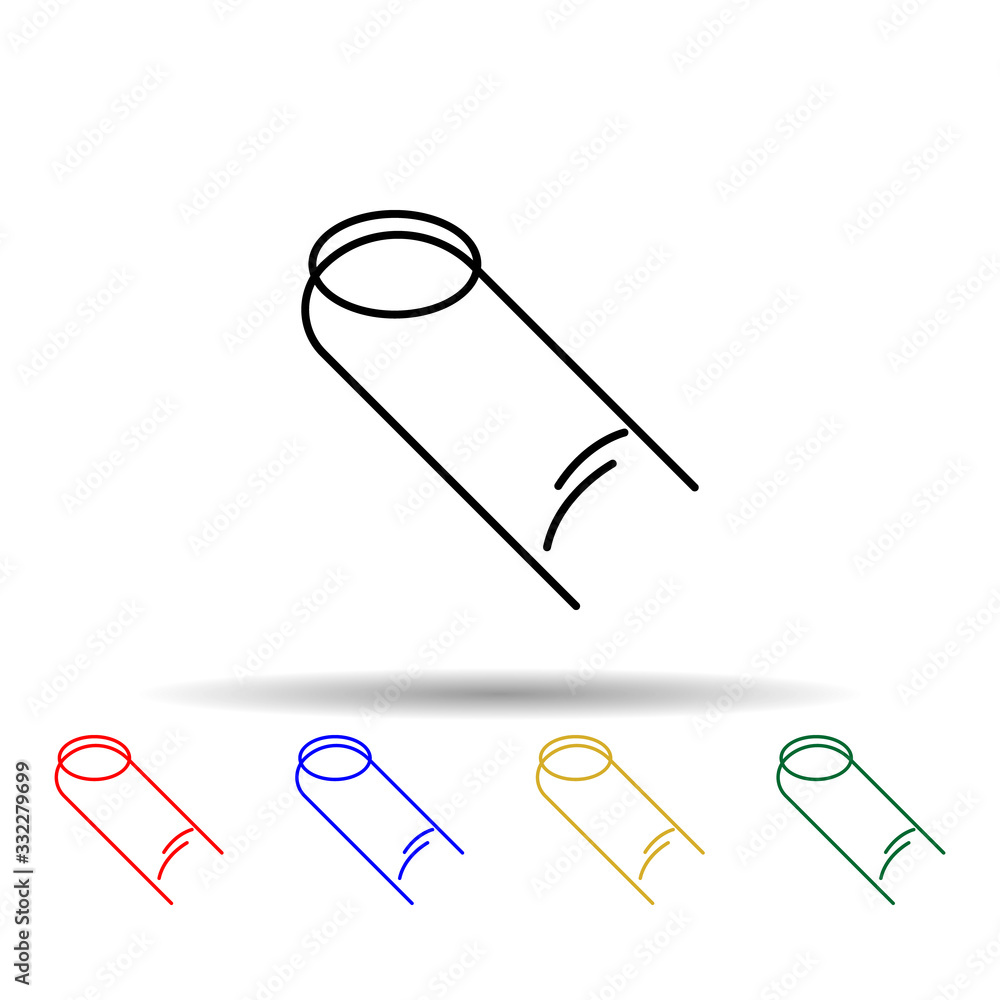 Aufkleber lens on finger multi color icon. simple thin line, outline vector of eye care icons for ui and ux, w
