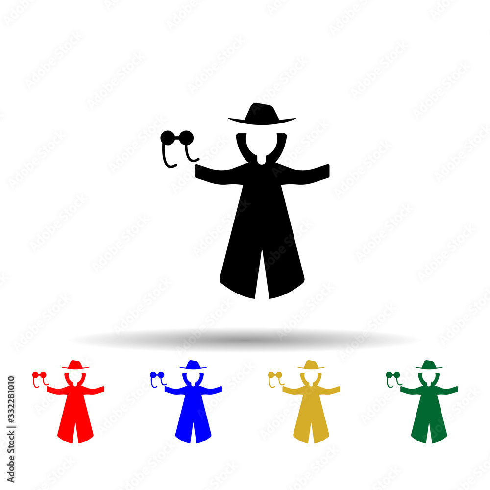 Aufkleber invisible man multi color icon. simple glyph, flat vector of hero icons for ui and ux, website or mo