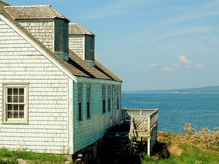 small cottage on the ocean