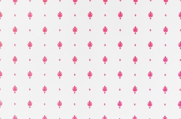 Red and white fleur de lis seamless pattern design.