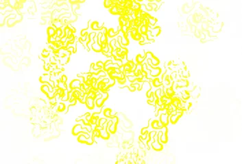 Rolgordijnen Light Green, Yellow vector background with abstract shapes. © smaria2015