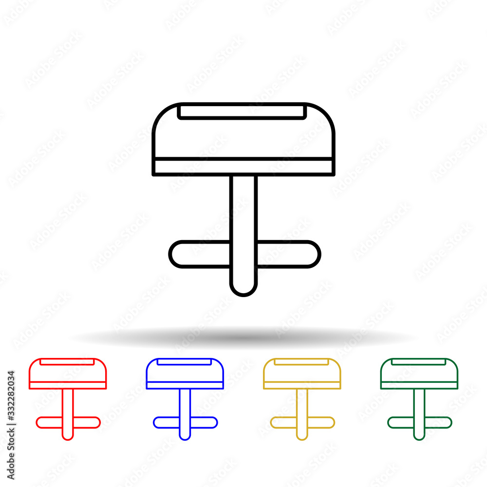 Aufkleber piercing multi color icon. simple thin line, outline vector of jewelry icons for ui and ux, website 
