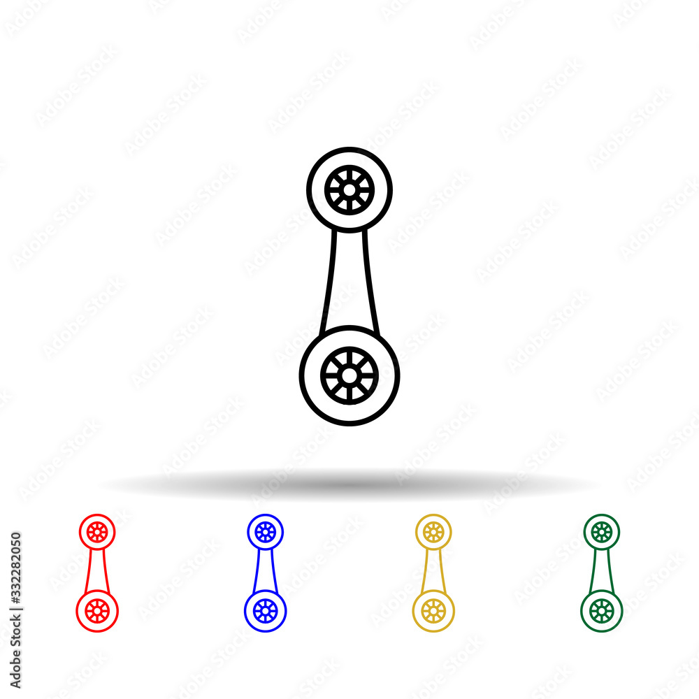 Poster cufflinks multi color icon. simple thin line, outline vector of jewelry icons for ui and ux, website