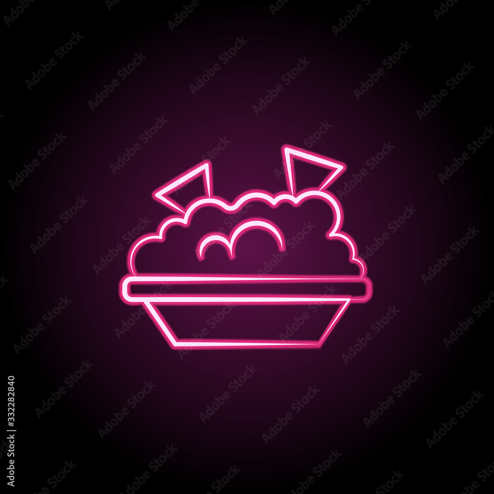 Poster machos neon icon. simple thin line, outline vector of dia de muertos icons for ui and ux, website or