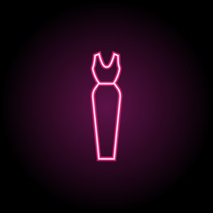 Obraz na płótnie Canvas Dress, clothes, clothing woman neon icon. Simple thin line, outline vector of clothes icons for ui and ux, website or mobile application