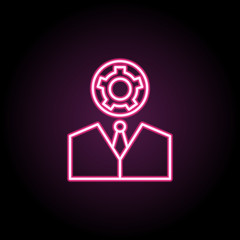 business thinking line icon on white background