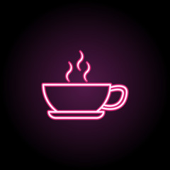 coffee break line icon on white background