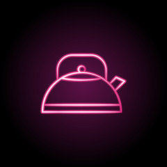 Tea pot hand drawn neon icon. Simple thin line, outline vector of tea icons for ui and ux, website or mobile application