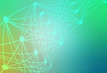 Light Green vector background with forms of artificial intelligence.