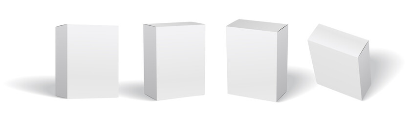 Packaging box mockup vector set