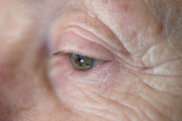 Senior woman's eye