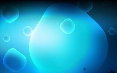 Dark BLUE vector template with abstract circles. Geometric illustration in memphis style with gradient.  Memphis design for your web site.