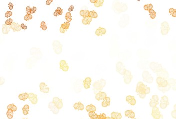 Light Orange vector elegant background with flowers.