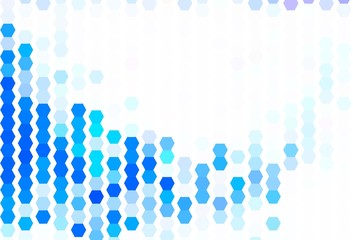 Light BLUE vector template in hexagonal style.