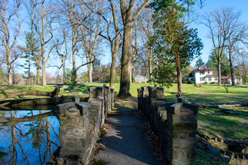 An Old Cobblestone Bridge at Elkins Estate
