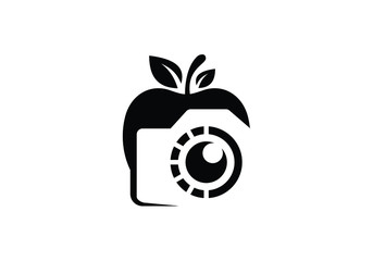 Innovative Logo Design Combining a Camera and an Apple A Fresh and Visual Concept
