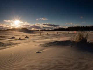 Moving dunes near Leba, at the shore of Baltic Sea.