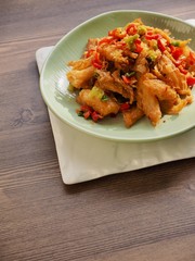 한국의 음식 북어채 채소볶음