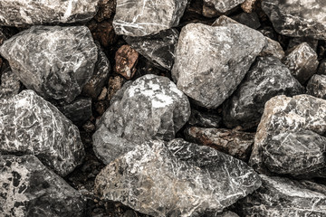 rocky stone gray hard uneven dark close up shabby granite pattern base