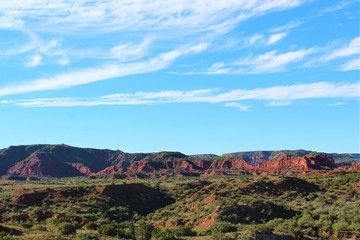 Fototapeta na wymiar Beautiful View of the Red Rock Cliffs in Caprock Canyons State Park Just North of Quitaque Texas