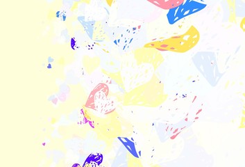 Obraz na płótnie Canvas Light Multicolor vector background with hearts.