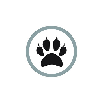 paw footprint icon design. vector illustration