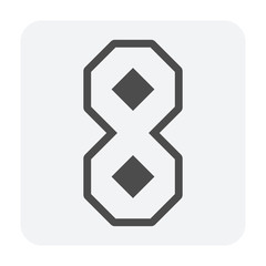 Turfstone icon. That is concrete grid pavements for create water permeable floor use for driveway and car park in outdoor or garden. And allow grass or moss to grow look of a lawn.